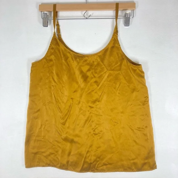 Eileen Fisher Silk Tank Top Size S/P Arnica Gold Camisole Office Casual - Picture 10 of 15